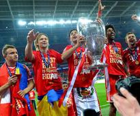 Bayern Munich celebrate victory in the UEFA Champions League final
