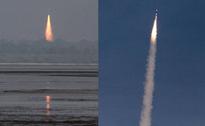Photos: India’s GSLV-D5 carrying communication satellite GSAT-14 launch
