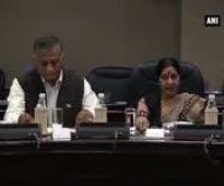 Sushma Swaraj discusses Iraq situation with gulf envoys